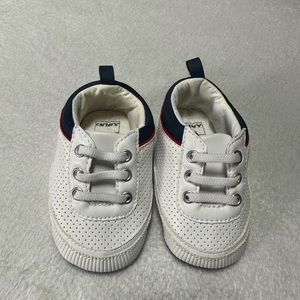NWOT - Carter’s Baby Boy White Crib Shoes - Sz. 6-9mo.